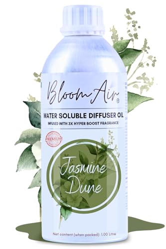 Image of Jasmine Dune Diffuser Oil for Home Fragrance, 1 Litre Refill, Water-Soluble, Strong & Long-Lasting Aroma Infused with 3X Hyper Boost Action for use in Home and Office