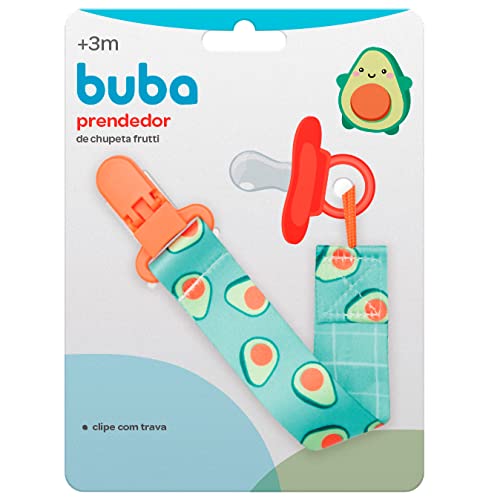 BUBA Prendedor de Chupeta Frutti Avocado, Multicolor