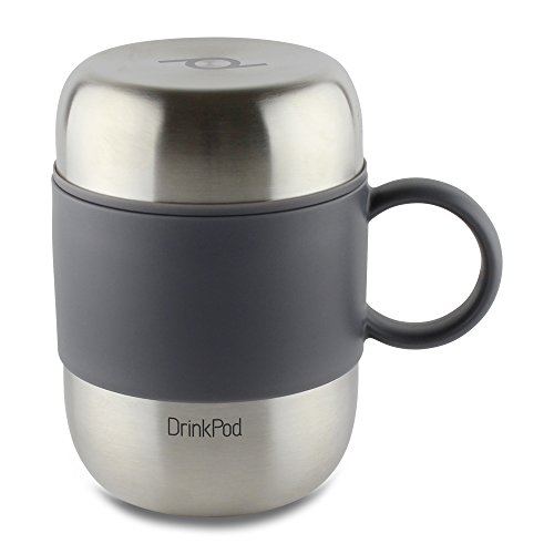 Drink Pod Stainless Steel Vacuum Insulated Leak-Proof Drinkpod Capsule Flask 6 Hours Hot 24 Hours...