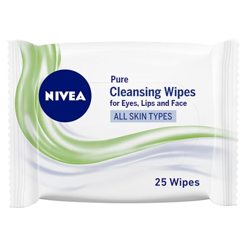 NIVEA MicellAIR® Biodegradable Cleansing Face Wipes (25 pack) | Makeup Remover Wipes | for Face, Eyes & Lips | Removes Waterproof Makeup | Gentle Cleansing Wipes | Suitable for All Skin Types