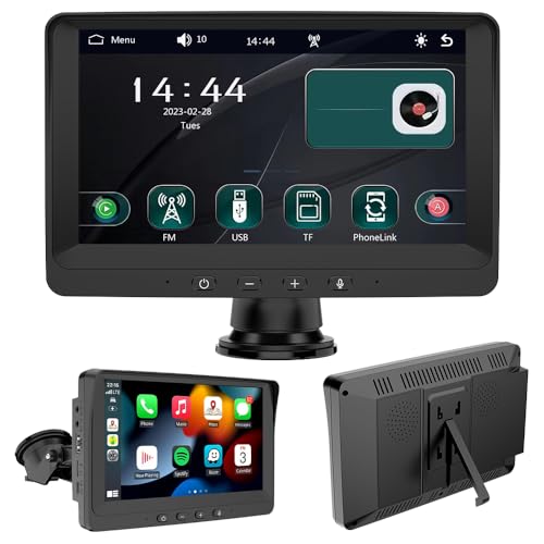 VIGORWORK 7 Inch Car Stereo for Wireless Carplay & Android Auto, Receiver FM Connection, BT Calling Touchscreen Mirror Link TF/USB/SD Support Reversing Image