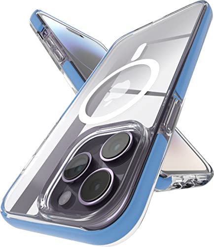 Image of Vaku Luxos TPU Guard Magpro For iPhone 14 Pro Case Cover,10 Feet Drop Protection,Shockproof,Scratch Resistant,Slim,Thin Compatible With Magsafe iPhone 14 Pro Back Cover-Sierra Blue