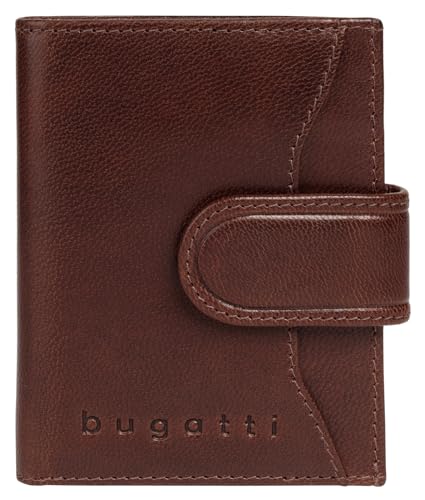 bugatti Geldbörse LUCIDO Echt Leder Herren, Damen | schlanke Geldbörse, handliches Portemonnaie, RFID-Schutz, 7 Kartenfächer braun | 021951