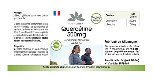 Quercetin Nahrungsergänzungsmittel 500mg, 60 vegane Kapseln