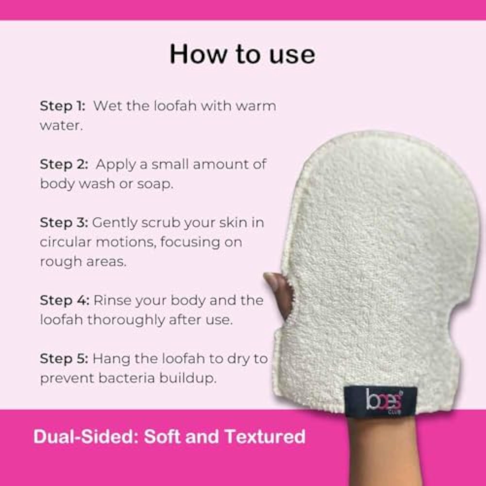 Flax Exfoliating Body Scrubber Gloves, Natural Dual Sided