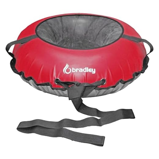Bradley Snow Tube with 50" Cover | Heavy Duty Inflatable Sledding Tubes (Red)