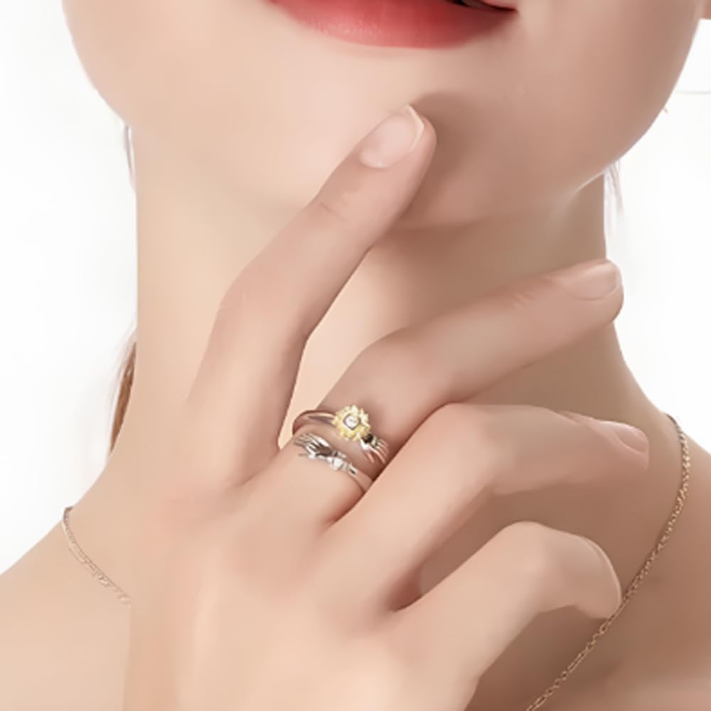 Anello da Donna Argento Sterling 925 - Anello Ispirazionale e di Incoraggiamento per Donne Ragazze Dimensione Pollice Regolabile Anelli allontanare ansia - Cofanetto incluso