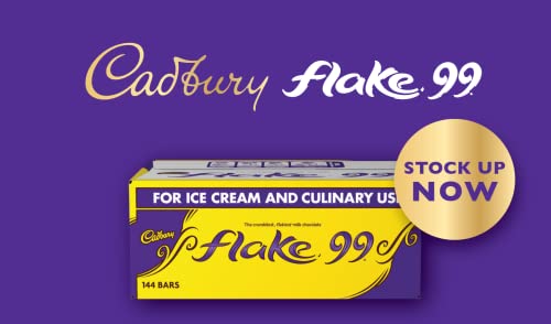 Cadbury Flake 99 for Ice Cream and Culinary use. 1 Box of 144 Bars.