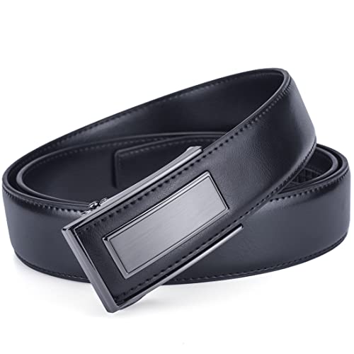 Men’s Belt Beltox Ratchet Dress Leather Buckle Belt Black Brown Blue 1 3/8” Gift Box3
