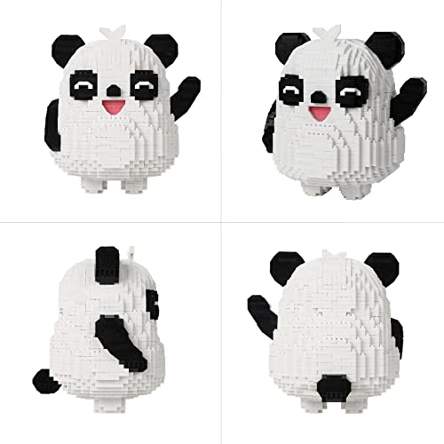 Larcele Micro Building Blocks Animal Set, DIY Mini 3D Building Toy Bricks,1628 Pieces KLJM-07 (Panda), Small - Image 4