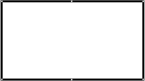 60-100inch Projector Screen, 169 HD Portable Non Crease Foldable Projection Screen, 3D Film Projector Wall Screen, Curtain Wall Mount White Movie