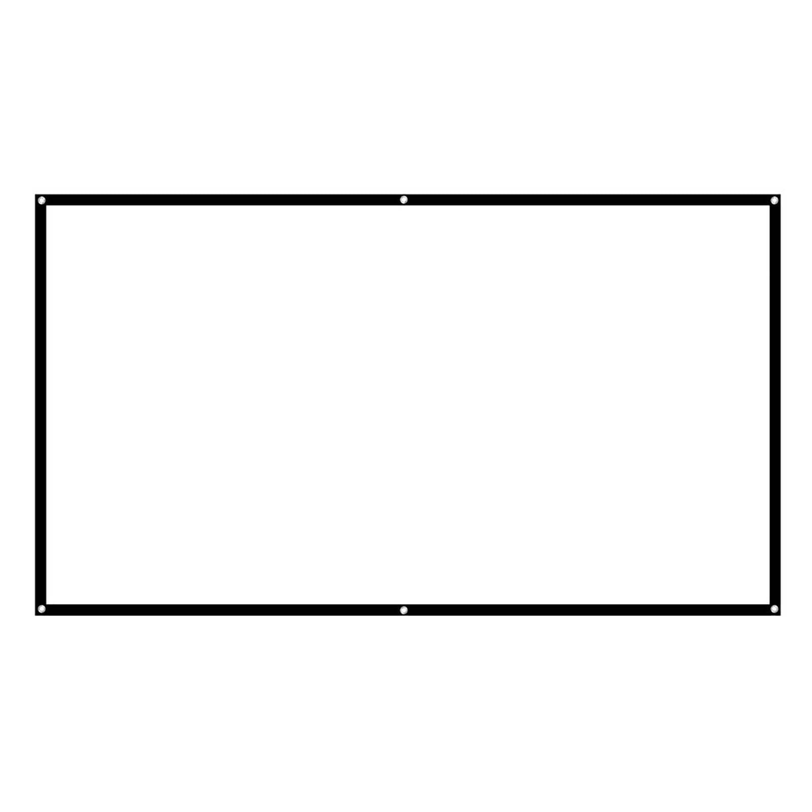 60 100inch 16:9 HD Projector Screen, 3D Film Portable Projector Screen Curtain Wall Mount White Projector Screen Movie Screens for Projector, HD Projector Screen Movie Screen
