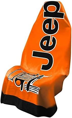 Towel 2 Go Seat Cover with Jeep Wrangler Logo - Soft Machine Washable Car Seat Protector - Easy to Install, Multipurpose Towel (Grey) image 2