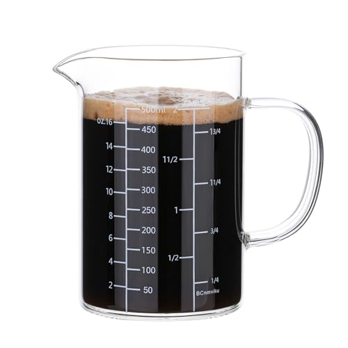 BCnmviku 500ML 2 CUP Glass Measuring Cup With...