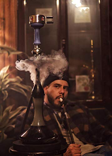 Yimi Hookah® Aluminum Hookah Molasses Catcher | Universal Fit Shisha Hookah Accessories | Dia 5.5Cm Height 7.4Cm Silicone Grommet Included (Silver) #TOP6