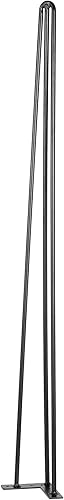 Miniatura 9 de Happybuy Patas de mesa de horquilla de 36 pulgadas, color negro, juego de 4 patas de escritorio, capacidad de carga de 880 libras (cada una de 220