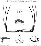 JM 2 Pairs Makeup Reading Glasses Magnifying Flip Down Cosmetic Readers for Women with Spring Hinge