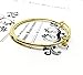 L & J 18k Gold Plated Fashion Adjustable Bangle Bracelet for Women