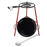 Vaello 18' Outdoor Paella Set for up to 12 people with gas burner, rust-free non-stick FREE Spatula
