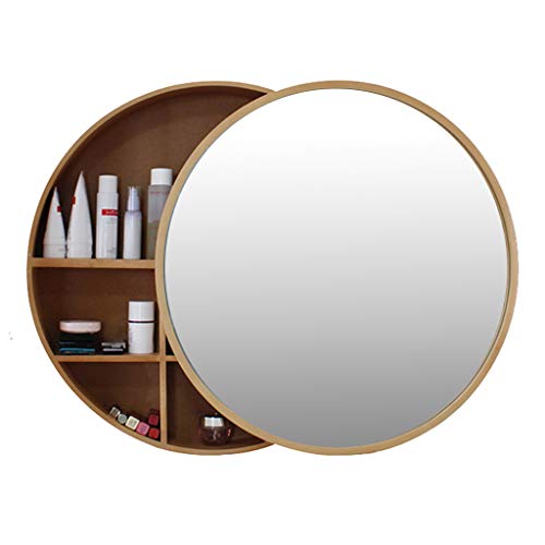 Miroir mural de salle de bain en bois pour ambiance scandinave