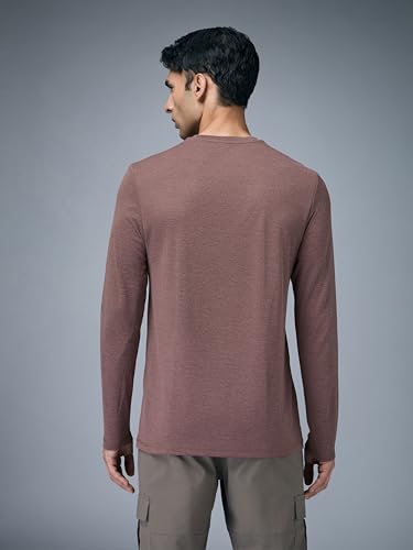Image of TECHNOSPORT Men's Slim Fit Full Sleeve Round Neck T-Shirt, Double Cool Quick Dry Moisture Wicking Stretchable Sports Gym and Casual Wear