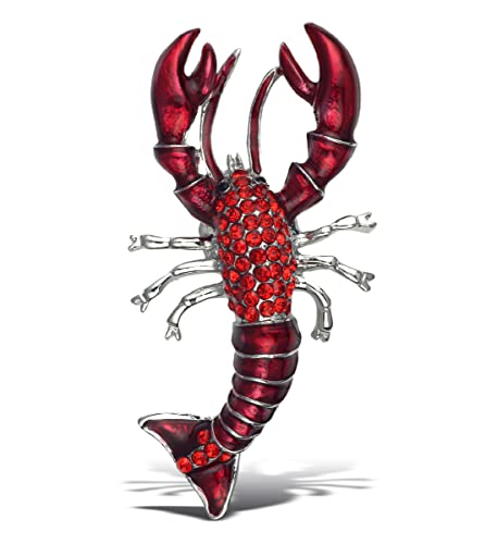 Imán decorativo de langosta brillante para refrigerador
