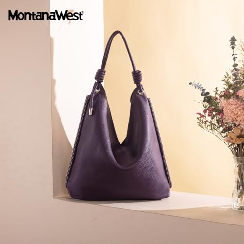 Image of Montana West Hobo Bags for Women Soft Slouchy Top Handle Shoulder Purses Handbag with Knot Strap