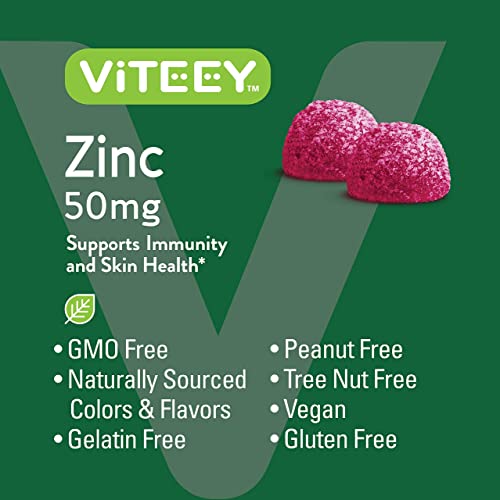Zinc 50Mg Gummies For Healthy Immune Support - For Adults And Teens - Dietary Supplement, Pectin Based, Vegan, Gelatin Free, Gluten Free, Berry Flavor Chewable Gummy [60 Count 2 Pack] #TOP4