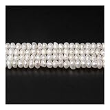 2-4 mm Perla natural blanca real Perla de agua dulce genuina Perlas perforadas for la fabricación de joyas DIY Pulsera Collar Pendiente Boda 14 Equilibrio Decoración de piedras preciosas ERTEYIN