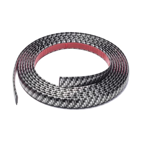 Adunsiaoto Carbon Fibre Car Body Anti-Scratch Bar, Self-adhesive Car Door Protectors Edge Guards for Cars Trucks SUVs, Universal PVC Auto Edge Trim Plastic Seal Fit for Most Vehicle(20mm)
