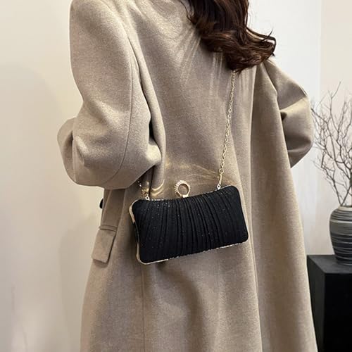 Image of Clutch Purse for Women, Evening Bag with Removable Chain Strap Elegant Handbag for Wedding /Prom /Cocktail /Party