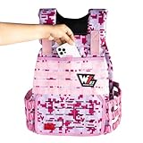 WF Tactical Weighted Vest – Adjustable 14–60 lbs Weight Vest for Training, Strength, CrossFit & Functional Fitness, Durable Workout Vest with Removable Plates, Pink Camo Design (Plates Sold Separetly)