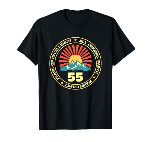 55 Year Old Vintage Camiseta de 55 Cumpleaños para Hombre -