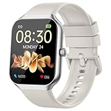 Hrevzon Reloj inteligente para mujer, rastreador de actividad física con frecuencia cardíaca, monitor de sueño, podómetro, reloj inteligente con llamadas/mensajes/notificaciones, IP68 resistente al