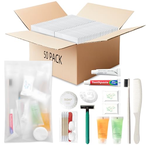Hygiene Kit Bulk, Individually Packed, The Convenience Kit Bulk Is Fully Equipped And Clean And Hygienic, Convenience Kits Suitable For Hotel, Home, Camping, Travel (50 Sets)