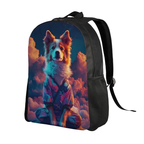 Comfort Fit Unisex Dog Kimono Clouds Sky Backpack Durable for Daily Commute & Travel Adventures 16 Inch2