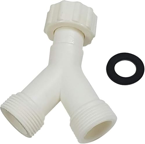 LICHTBLAU Y Adapter für Wasserzulauf 3/4 mit Dichtung für Waschmaschine und Geschirrspüler I 1x Innen- und 2x Außengewinde für Spülmaschine I Ersatzteile für Geschirrspülmaschine