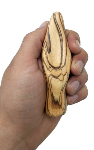 Estatua de Virgen María en Madera de Olivo 3.9 pulg miniatura 4