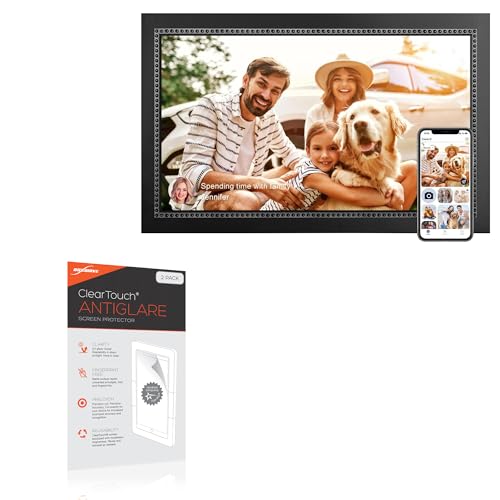 BoxWave Screen Protector Compatible with ryesug Digital Picture Frame 15.6 in - ClearTouch Anti-Glare (2-Pack), Anti-Fingerprint Matte Film Skin