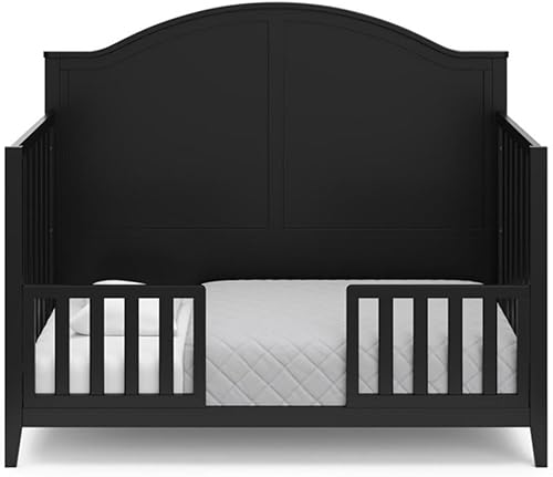 Miniatura 3 de Storkcraft & Graco - Kit de barandilla de seguridad para niños pequeños con listones (negro)  Certificado GREENGUARD Gold, convierte la cuna