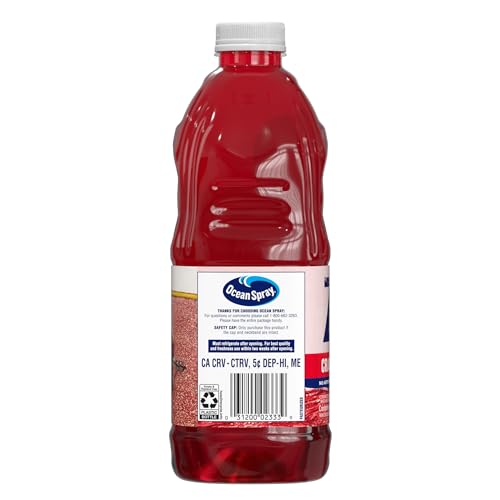 Image of Ocean Spray ZERO Sugar Cranberry Juice Drink, Cranberry Juice Drink Sweetened with Stevia, 64 Fl Oz Bottle (Pack of 2)