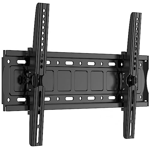 JXMTSPW Support Mural TV pour téléviseurs de 32 à 75 Pouces, réglage de l'inclinaison vers Le Haut et vers Le Bas, VESA Max 600x400 mm Charge 70 kg, 40 43 50 55 60 65 Pouces Rack Mural pour TV