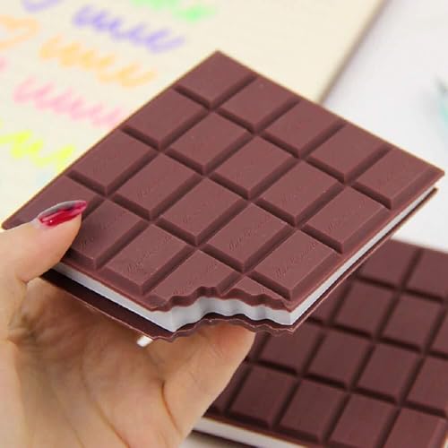 Image of Eclet 1 Chocolate Scented Pocket Diary Small Rectangular Chocolate Bite Memo Notebook Regular Diary Chocolate bite shape with realistic chocolate scent 80 Pages (Multicolor)