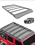 JROAD Wrangler JL Hard top Platform Roof Rack,Full Length Cargo Carrier Basket Cross Bars fit for Jeep Wrangler JL 2018-2025 4 Door Hardtop, Rooftop Storage Carrier Luggage Rack