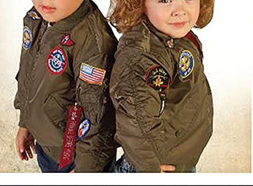 Image of CORIRESHA Kids Bomber Jacket Full Zip Badge Thermal Jacket with Pockets
