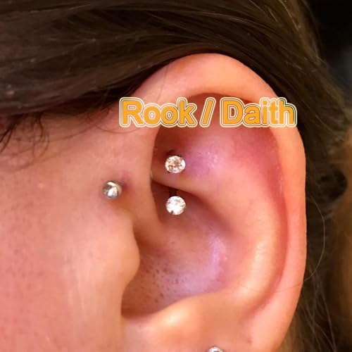 QWALIT Titanium Flat Back Helix Cartilage Earring Horseshoe Nose Ring Piercing Taper Threadless Jewelry Changing Tool Internal Threaded Piercing Taper Insertion Threader Tool Labret Jewelry Lip Studs4