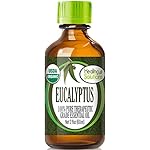Healing Solutions Organic Eucalyptus Essential Oil 60ml/2oz - Pure Eucalyptus Aromatherapy Diffuser Oil