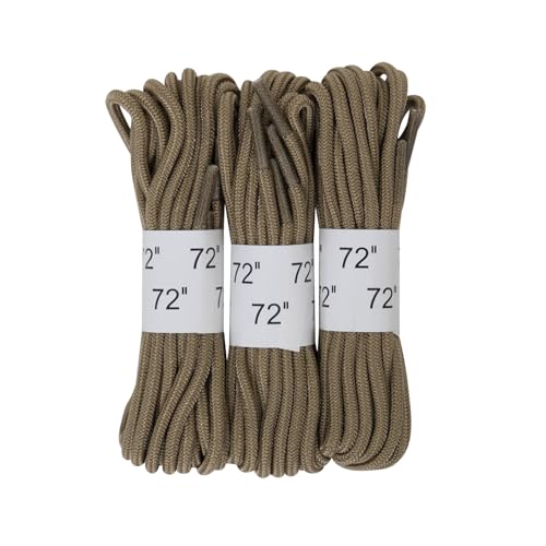 Rothco 72 Inch Boot Laces - Heavy‑Duty Replacement Shoelaces for Work & Duty Boots, Durable Construction, 3 Pack