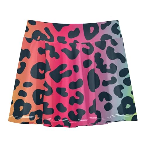 linqin Girls Athletic Skirt with Shorts Flowy Little Girl Skorts Pleated Skirt for Kids with Pockets