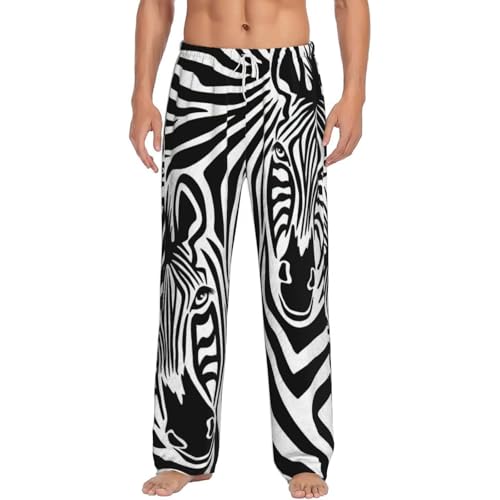 Pantalon de pyjama homme polaire zèbre idéal pour les soirées cocooning